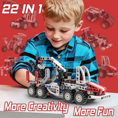 298 Pcs Technic-Parts-Set Axles-Gears-Pins-Beams-Bricks-Arms-Connectors-Wheels-Tires Compatible with Major Brand Building-Block MOC-Toy-Creations