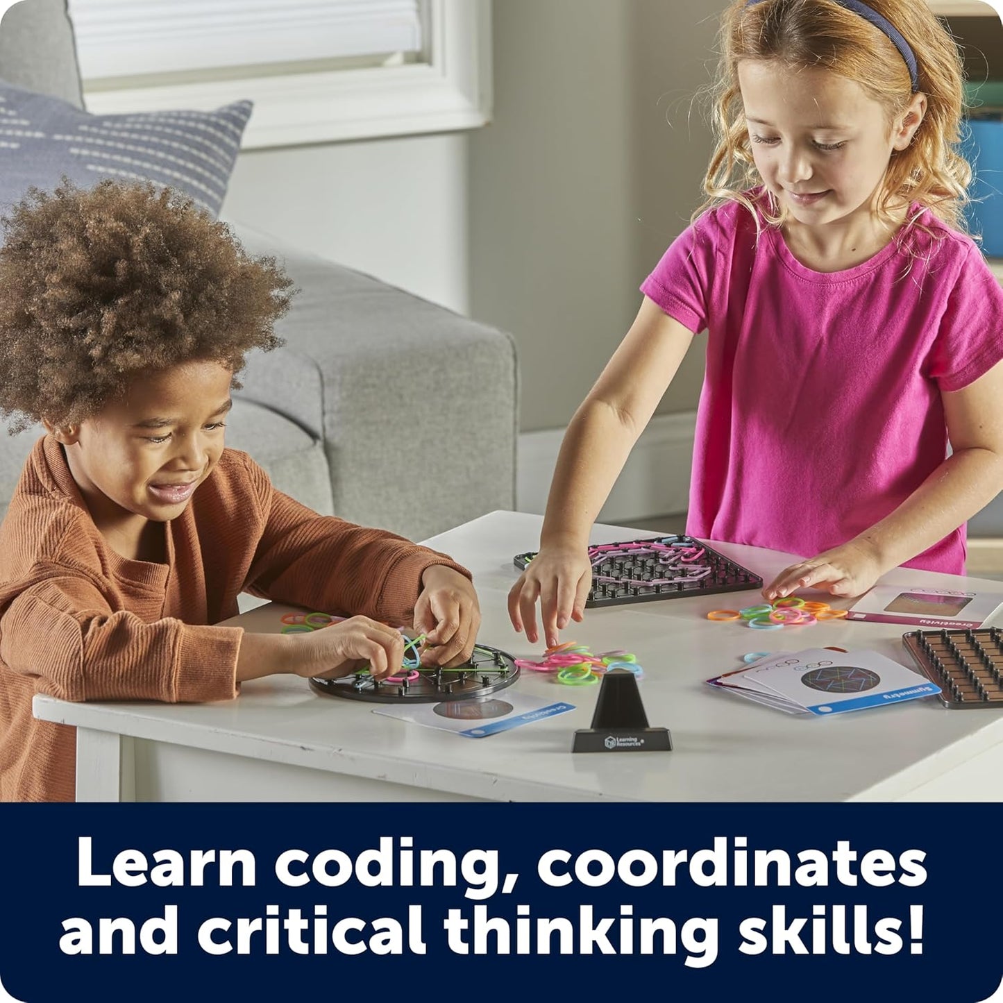 Learning Resources STEM Explorers Geo-Glow Art Kit - Glow in The Dark Toys, Kids Art Display, Homeschool, Fine Motor Skills, Critical Thinking for Kids