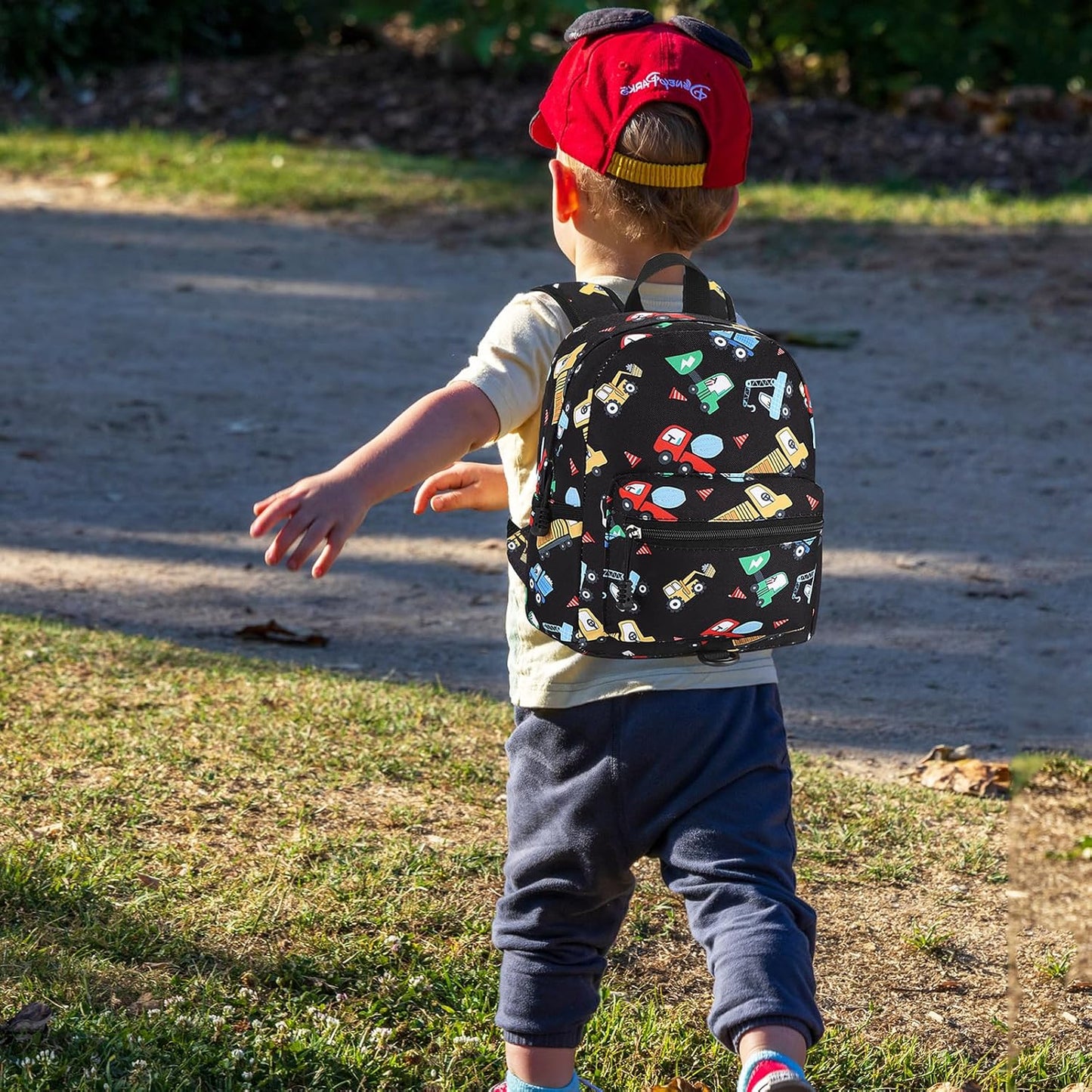 Accmor Toddler Backpack Leash, Mini Child Backpack with Anti Lost Wrist Link, Cute Kids Backpack Leash Walking Harness for Outdoor Travel, Small Excavator Backpack Tether for Baby Boys Girls Ages 1-3