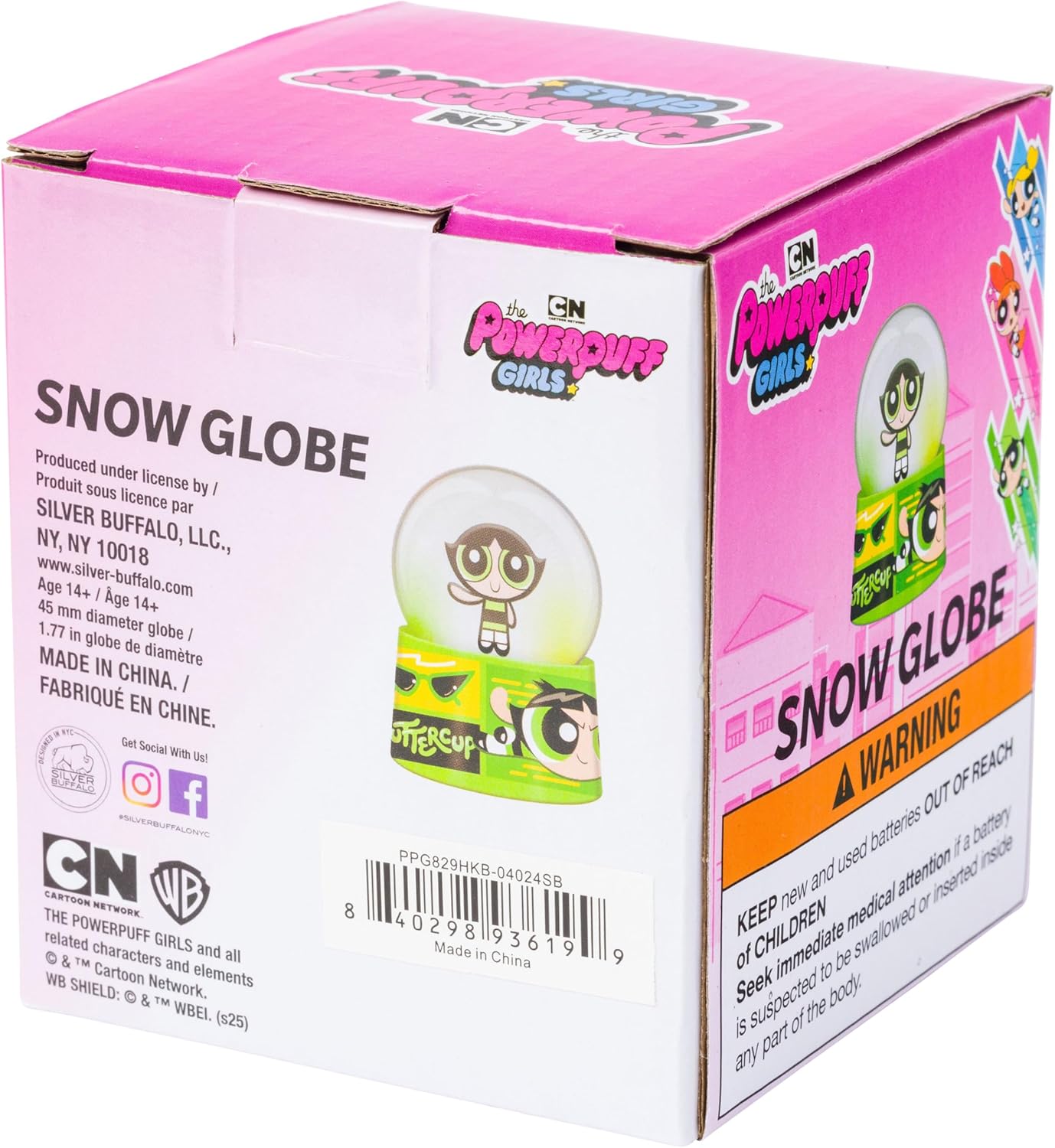 Silver Buffalo Disney Mickey and Friends Mini Light Up Snow Globe│Minnie Mouse│3.8 Inches Tall, 45mm (Small)