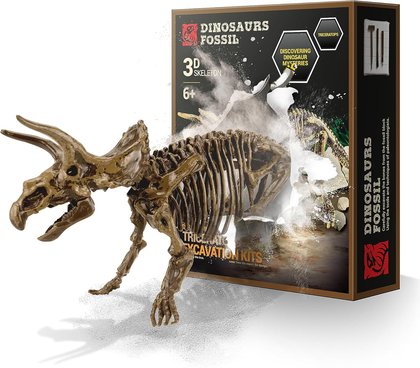 VIBIRIT Dig Up Dinosaurs Skeleton Set,Dinosaur Digging Fossil Kit Model Toys,Excavation Kits for kids5-12year,Educational Realistic Toys for Kids,Boys,Girls