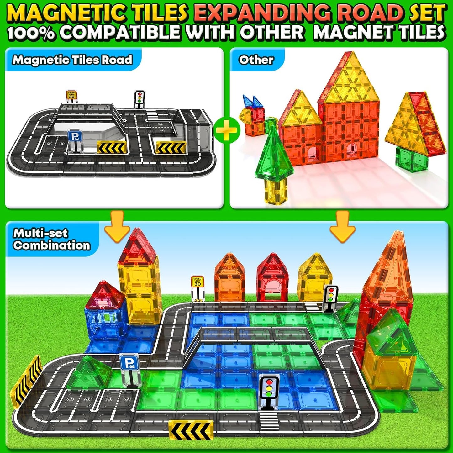 Magnetic Tiles Farm Animals Toddler Toys, STEM Magnet Building Blocks for Kids Ages 3-5 5-7 4-8, Preschool Montessori Sensory Toys Gifts for 3+ Year Old Boys & Girls