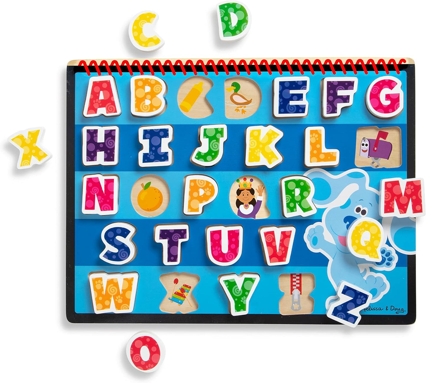 Melissa & Doug Blue's Clues & You! Wooden Chunky Puzzle - Alphabet (26 Pieces), Multi