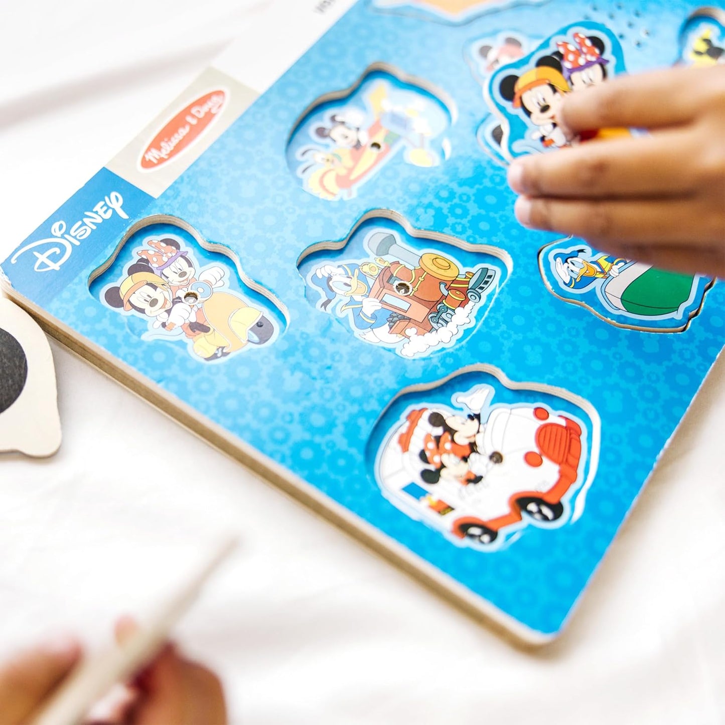 Melissa & Doug Disney Mickey Mouse and Friends Vehicles Sound Puzzle (8 pcs)
