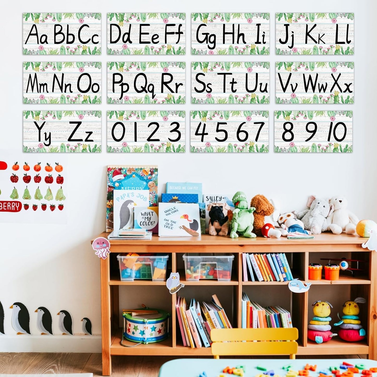 gisgfim 12 Pieces Alphabet Bulletin Board Strips Set Boho Rainbow Alphabet Line ABC Alphabet Banner & Number Border Posters for Preschool Kindergarten Classroom Playroom Bedroom (Boho)