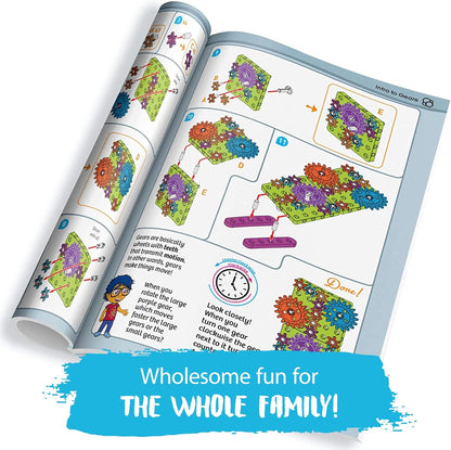 Thames & Kosmos Kids First: Intro to Gears STEM Experiment Kit for Ages 3+ | Build 4 Models, Learn About Gears, Power & Motion | Intro to Mechanical Engineering for Young Learners | Durable Parts
