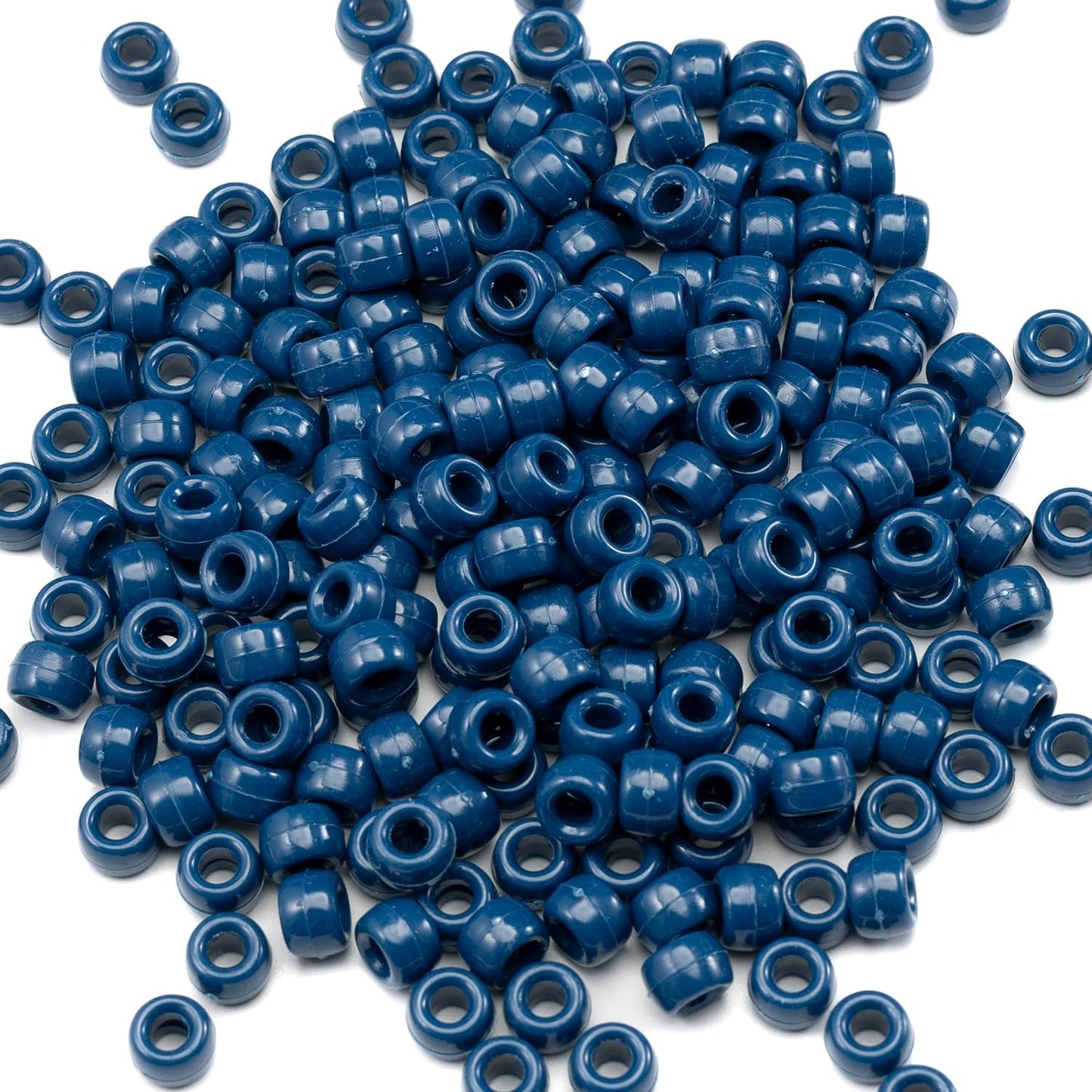 Gxueshan 1000 Pcs Acrylic Black Pony Beads 6x9mm Large Hole Pen Hair Kandi Beads Bulk for Friendship Bracelet Necklace Jewelry Making Earring Braiding Kit