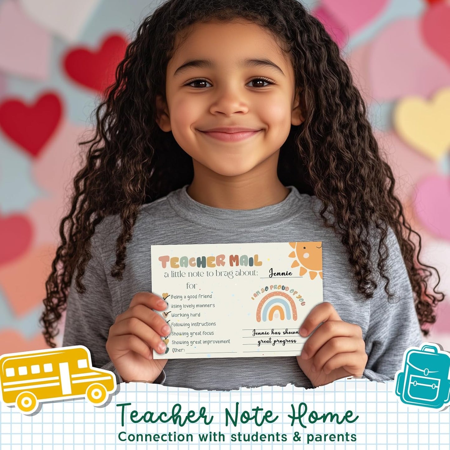 LOVEDMORE Video Game Theme Positive Brag Card, Teacher Mail for Elementary Classroom Must Have Rewards to Students, Elementary Teacher Supplies