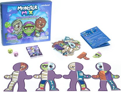 Miniland Board Game for Kids +5, Develops Fine Motor Skills, Come with Wooden Bugs, Tweezers and Game Boards, Children Memory and Pincer Grasp | Catch The Bug