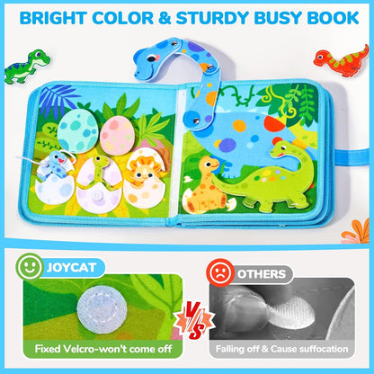 JoyCat Ocean Busy Book for Toddlers 1-3 - Travel Toy Activity Book for 1 2 3 Year Old Boys Girls, Educational Travel Toy with Sea Animals & Life Skills, Easter Basket Stuffers Kid, Autism Sensory Toys