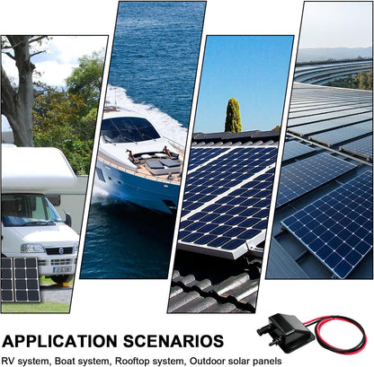 Solar Panel Mounts Bracket Set of 4pcs (White), Drill Free ABS Corner Roof Brackets Mounting Kit, Durable Solar Mount Rack Accessories for RVs, Trailers, Boats, Yachts, Vans, Carports