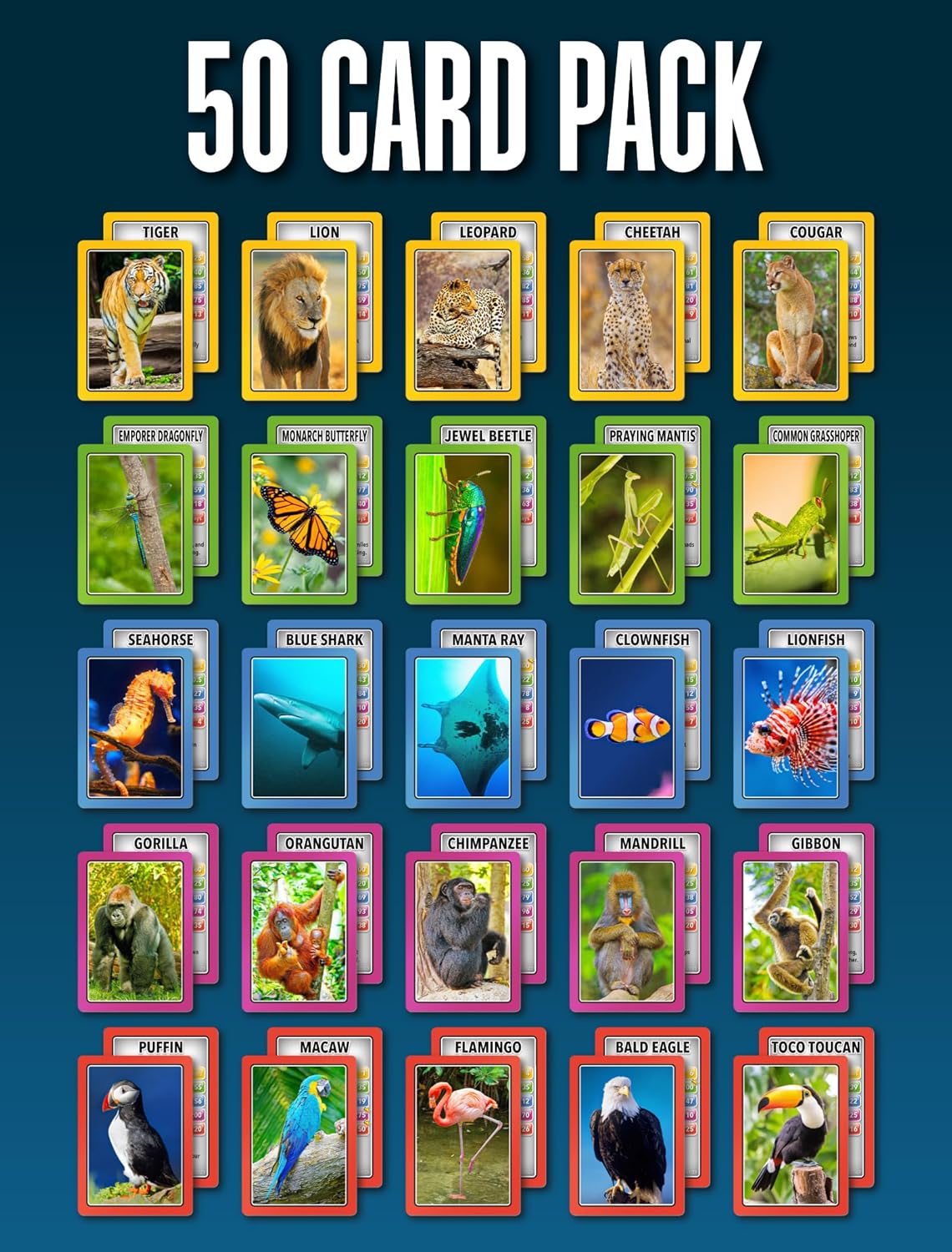 SMART CARDS DINOSAURS Card Game - Matching Pairs, Snap, Trumps, Rummy, Happy Families (7 Games To Play) | Travel Game, Gift, Stocking Stuffer | for Adults, Kids, Boys, Girls | Age 5+, 1-8 Players