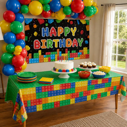 Blue Orchards Science Table Covers (Pack of 3) - 54"x108" XL - Science Birthday Party Decorations, Chemistry Party, Laboratory Theme Table Cloth