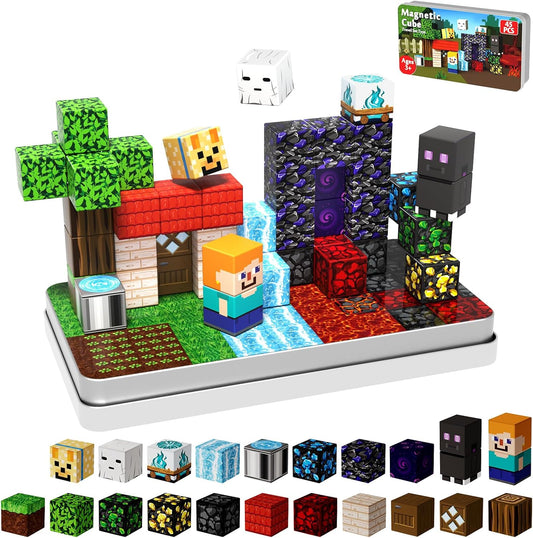 GraceDuck 300 PCS Magnetic Blocks - Magnetic Building Blocks, Stacking Magnets for Kids, Sensory Toy for STEM Montessori Sensory Toys for Kids 3+ Boys and Girls Christmas Birthday Gifts