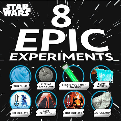 STAR WARS Glowing Crystals, Crystal Growing Kit with Light Up Display Stand, Grow 3 Colorful Crystals, Gift for 8 Year Old Boy, Merch, Toys for Boys Age 8-12