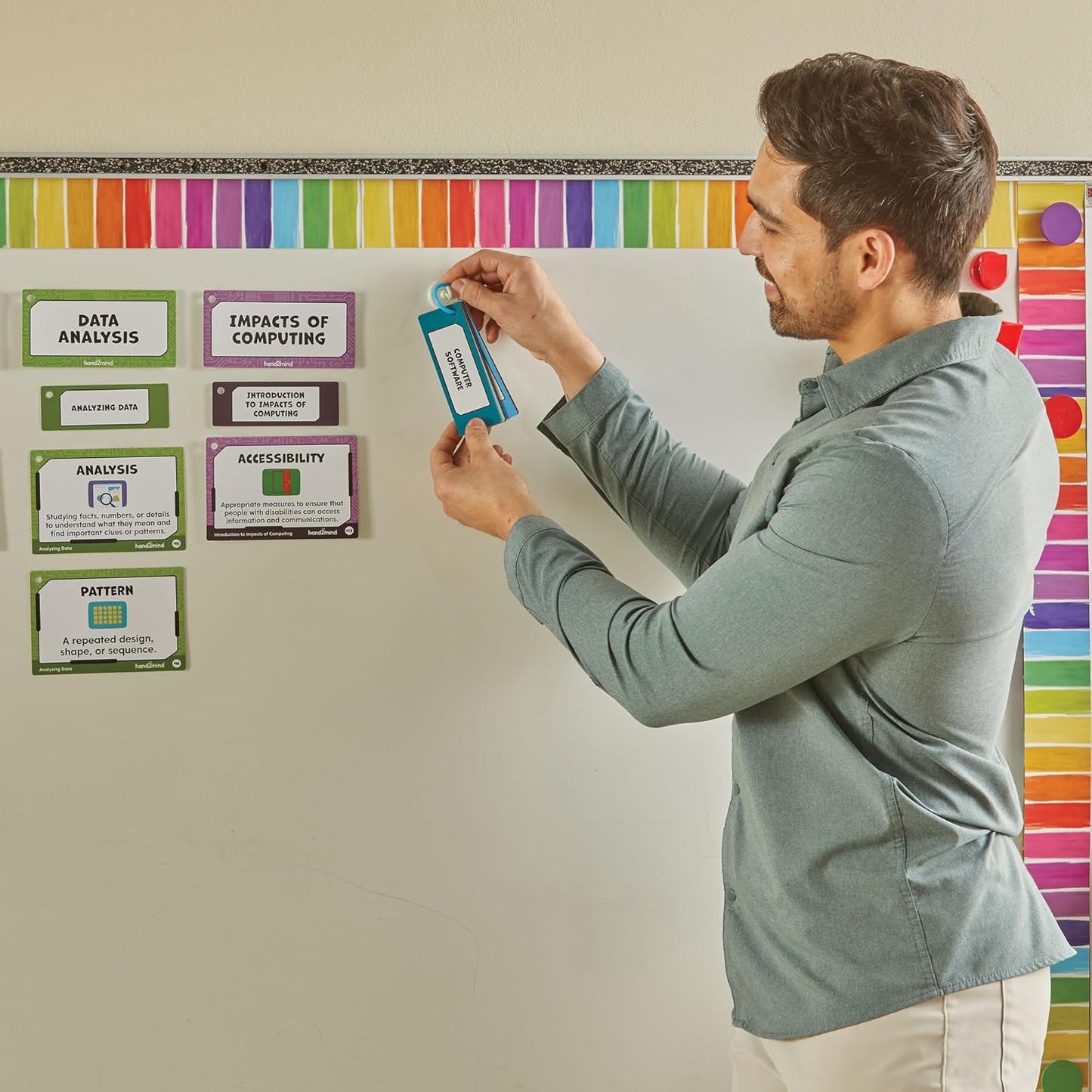 hand2mind Computer Science Word Wall Card Set, Computer Programming for Kids, Coding and Robotics, STEM Activities for Classroom, Technology for Kids, Elementary Science Bulletin Board Decor