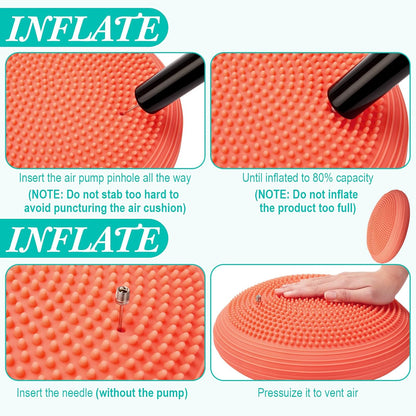 Libima 4 Pcs Wiggle Seat Inflated Wobble Cushion for Sensory Kid 13 Inches Balance Disc Flexible Seating for Classroom Sensory Pad for Chair Wiggle Cushion