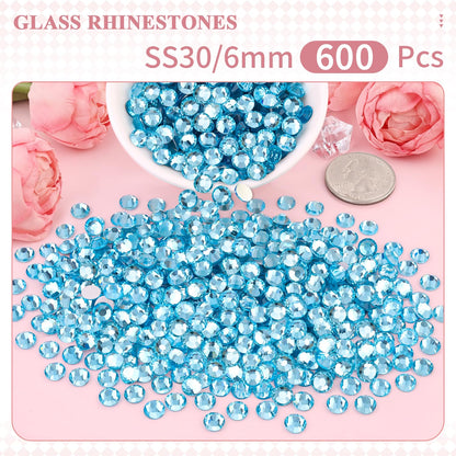 5000PCS SS6/2mm Glass Crystal Rhinestones (Clear), Bedazzling Flatback Rhinestones for Crafting DIY Crafts Nail Art Makeup Decoration, Gems Diamond Charms for Tumbler Shoes Clothing Mug