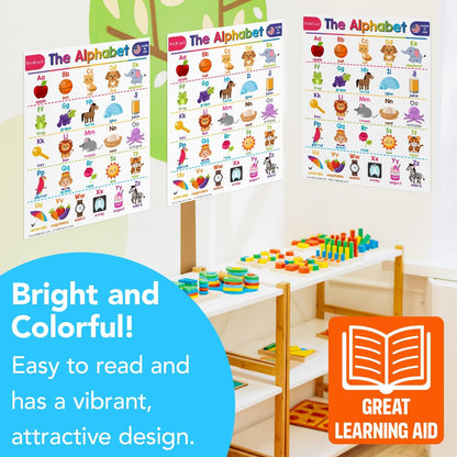 Multiplication Chart Math Table Poster – Double-Sided Educational Visual/Learning Aid Poster, Bright and Colorful | Glossy Durable Cardstock | 8.5 x 11" | 5 per Pack