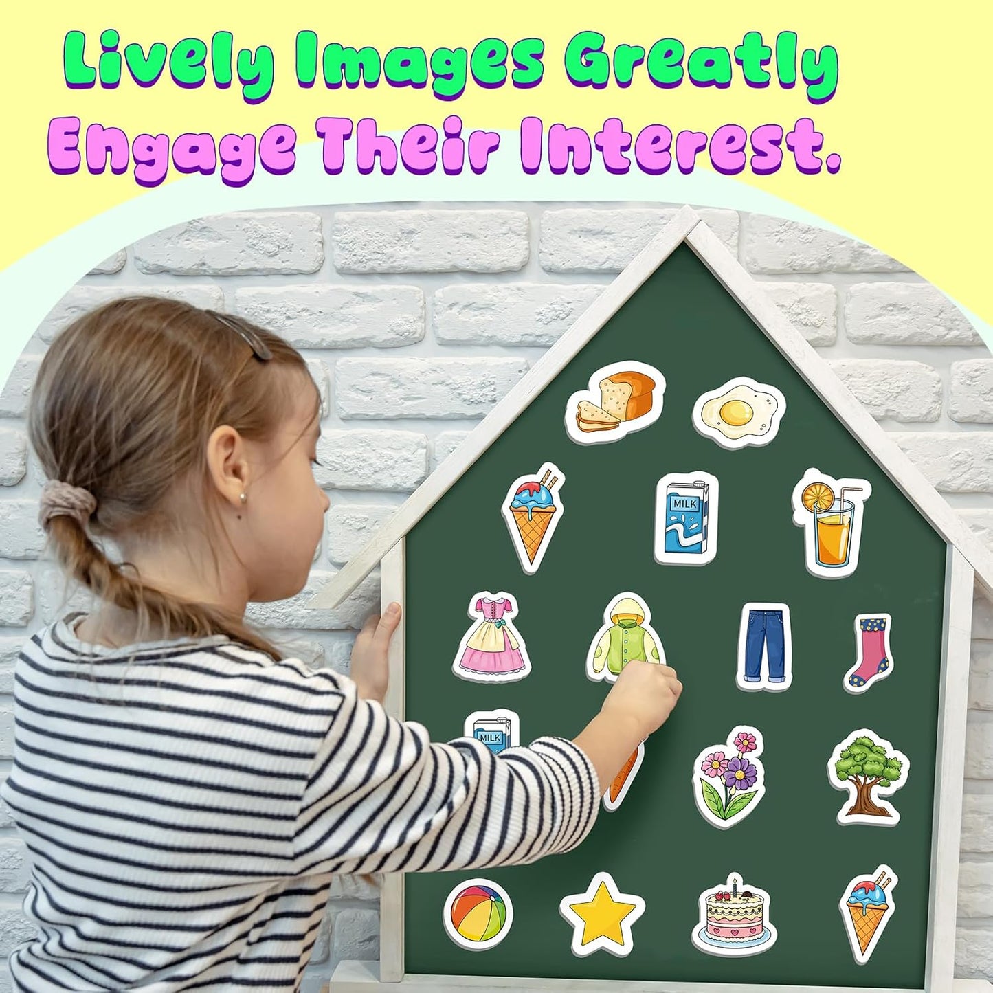 50 First Words Fridge Magnets for Toddlers,Refrigerator Magnets for Kids Baby Reading Speech Therapy Learn to Read Educational Learning Magnetic Toys for Whiteboard Preschool Homeschool