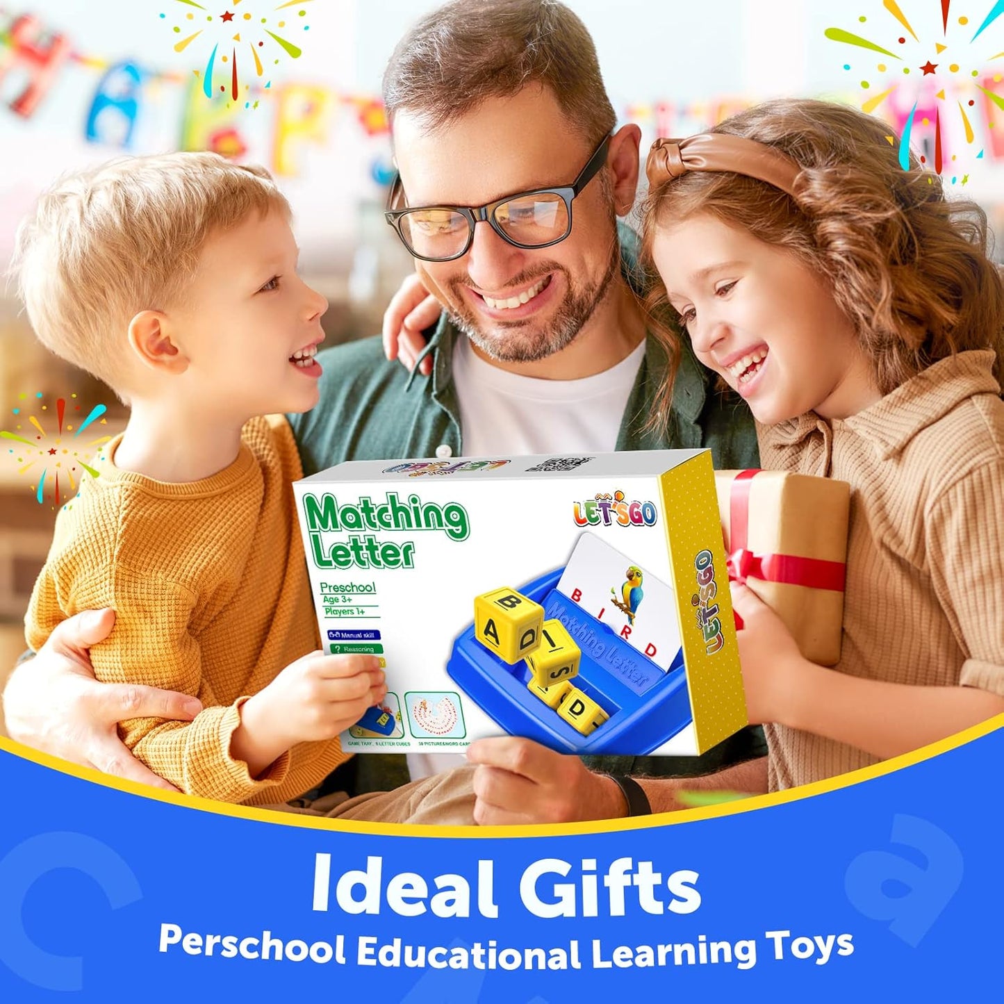 Toys for 3-8 Year Olds Boys Girls, Matching Letter Game Educational Games for Kids Ages 3-8 Easter Birthday Gifts for 3-8 Year Olds Boys Girls Preschool Kindergarten Educational Spelling Toys Green