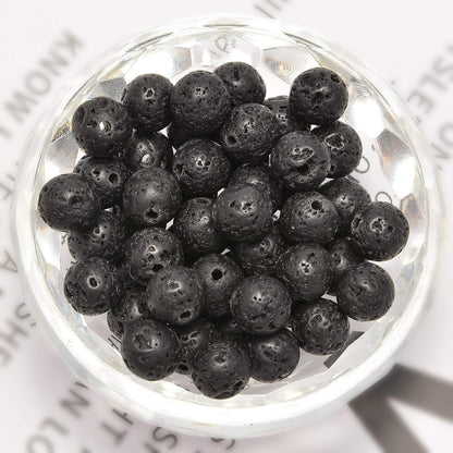 NCB 100pcs Original Natural Stone Beads Gemstone Round Loose Beads 6mm 8mm 10mm (Blue Aventurine, 6mm 100Beads) - Colors A
