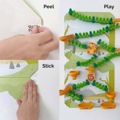Oribel VertiPlay Magnetic Marble Run | Builder Set STEM Toy | Creative Free Play Construction Kit for Kids | Works on Fridges, Lockers & Metal Surfaces (Ages 5+) Builder Set (75)