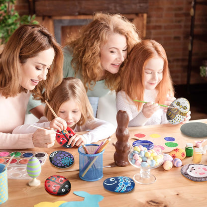 Simetufy Large Rocks for Painting 40 PCS 3.3-4.5Inch River Rocks for Painting, Rock Painting for Kids, Smooth and Flat Painting Rocks for DIY & Arts
