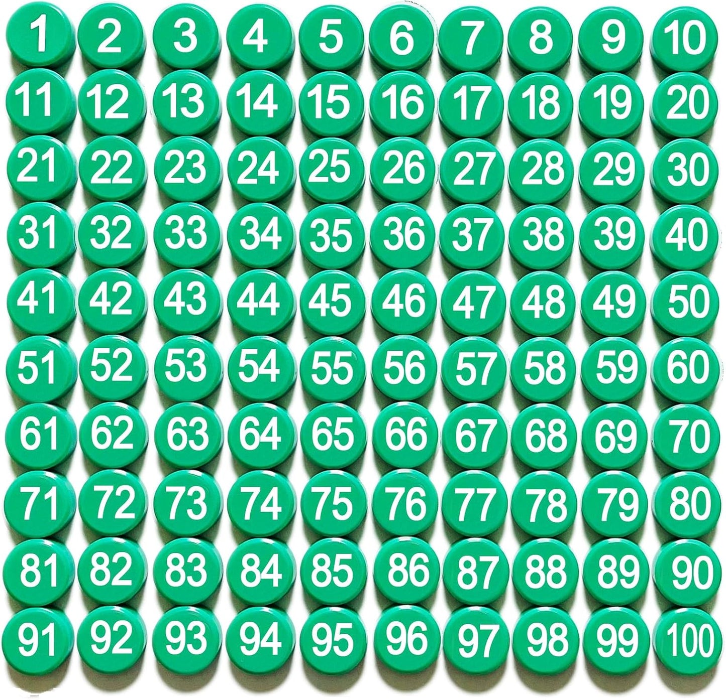 1-50 Magnetic Numbers, Magnets with Number for Dry Erase Boards, Round Number Refrigerator Magnets for Whiteboard in Home and Office (0.8" Diameter, Black)