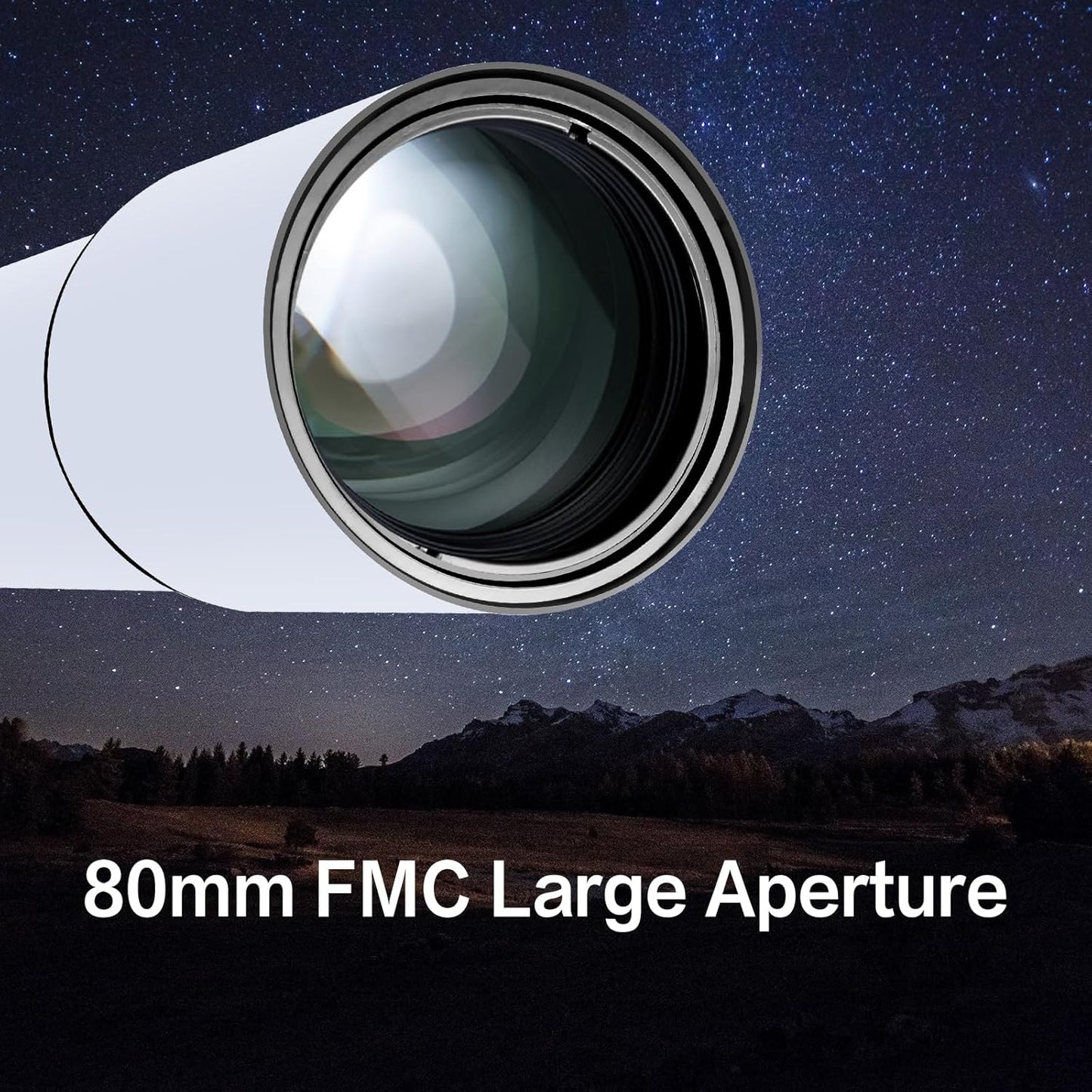 Telescope for Adults High Powered, 80mm Aperture 900mm Professional Refractor Telescope for Adults & Beginners, Compact and Portable Travel Telescopio with Carrying Bag and Designed Phone Adapter