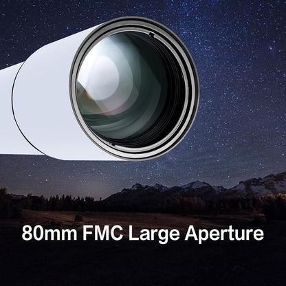 Telescope for Adults High Powered, 80mm Aperture 900mm Professional Refractor Telescope for Adults & Beginners, Compact and Portable Travel Telescopio with Carrying Bag and Designed Phone Adapter
