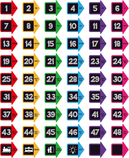 SICOHOME Line up Spots for Classroom Floor - 54Pcs Floor Numbers for Classroom Lining up Number Stickers for Back to School Kindergarten Preschool Elementary Supplies