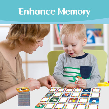 Memory Matching Game, 72 PCS Sight Words Matching Cards for Kids, 36 Pairs Memory Cards, Educational Toy for Children to Learn Sight Words 5+ Years Old