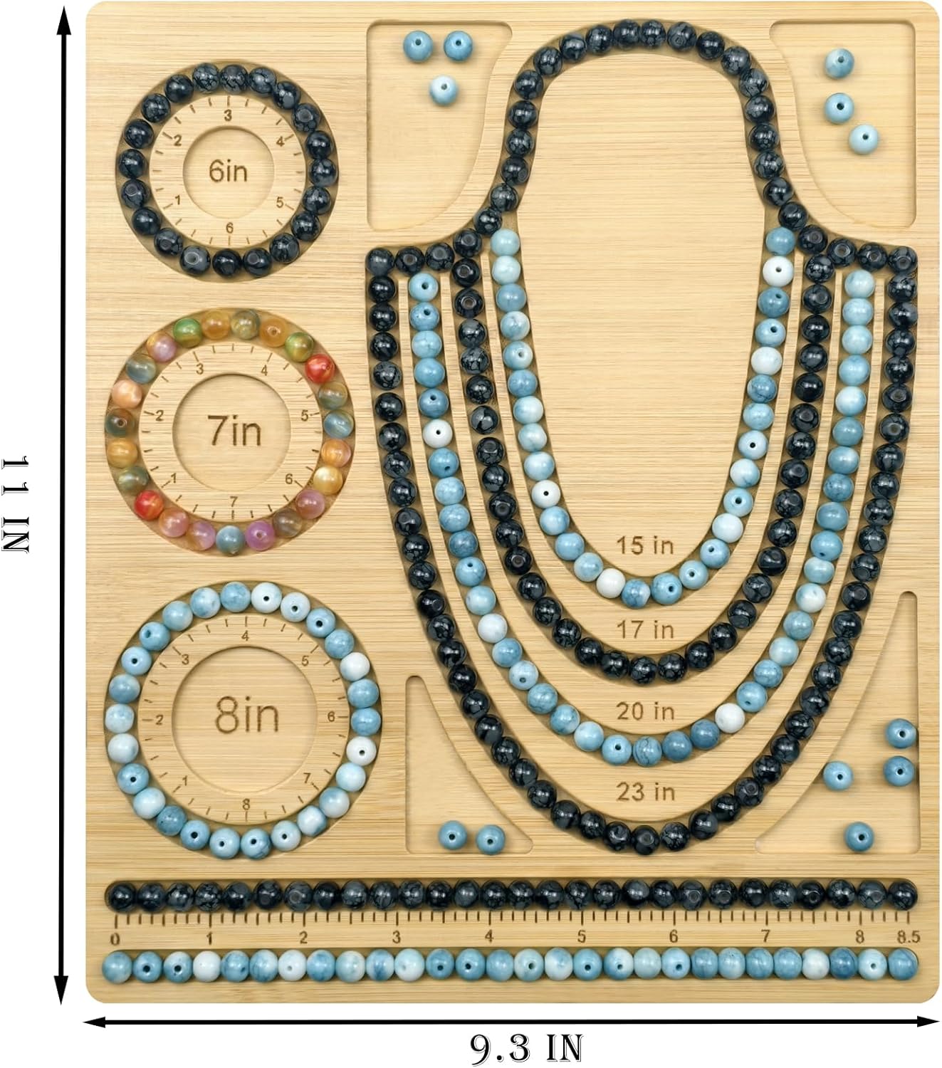Petoysoso Bead Boards for Jewelry Making, Bamboo Beading Board for Bracelet & Necklace, Jewelry Making Supplies,Bead Tray Supplies