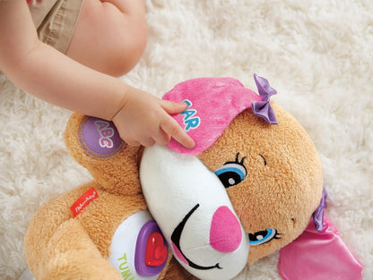 Fisher-Price Baby & Toddler Toy Laugh & Learn Smart Stages Sis Musical Plush with Lights & Phrases for Infants Ages 6+ Months