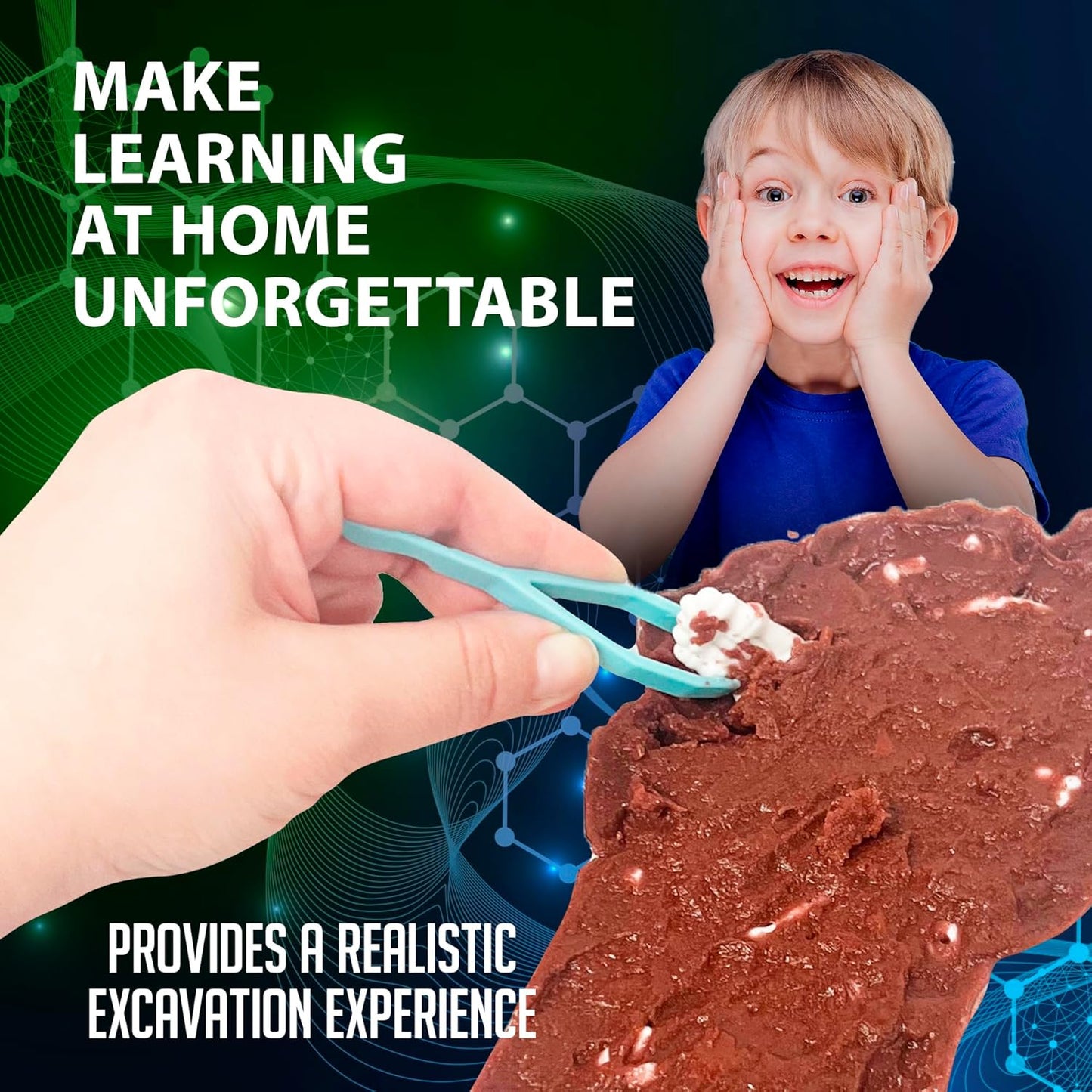 Dissect-It Discover-It Dinosaur Dig Kit, Dissecting Gel Kids Science Kit Project to Learn Anatomy, STEM Toys for Ages 6 and Above