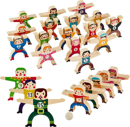 moopok Wooden Stacking Toys,16Pcs Circus Hercules Acrobatic Troupe Interlock Toy,Balancing Building Blocks Game Toddler Puzzle Toys,for 3 4 5 6 Years Old Kids Adults