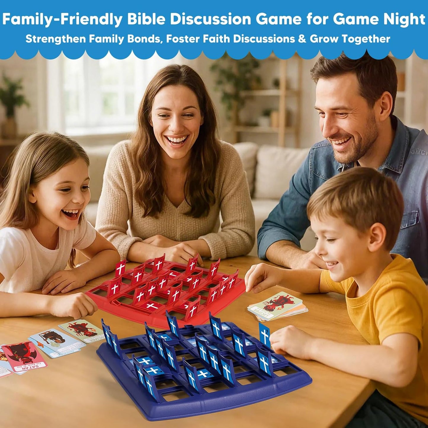 Garybank Guess Bible Who Am I Games for Kids, 24 Holy Bible Characters with Life Story & Verse Cards, Bible Trivia Study Supplies for Sunday School, Youth Group & Teens, Christian Catholic Gifts