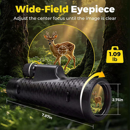 15x56 Monocular Telescope High Power Monoculars High Definition for Adults Kids with Smartphone Adapter&Tripod with BAK-4 Prism Stargazing Hunting, Wildlife Bird Watching, Travel Camping, Hiking