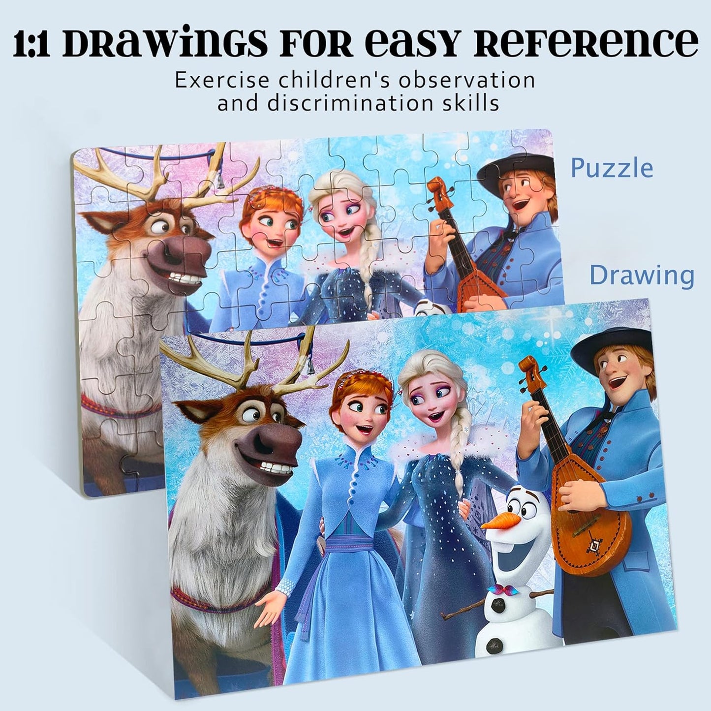 MZZOTOY Puzzles for Kids Ages 4-8, 60 Piece Puzzles for Kids Ages 3-5 in a Metal Box Girls and Boys Learning Educational Jigsaw Puzzle Toys Gifts