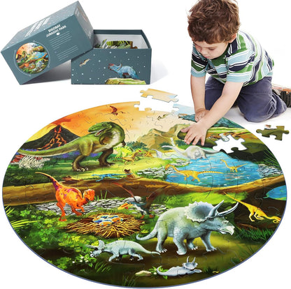 DIGOBAY United States Puzzle 70 Pieces USA Map Floor Jigsaw Puzzles for Kids Ages 4-10, Jumbo Round US Geography Puzzle 50 States with Capitals Educational Learning Toys for Boy or Girl