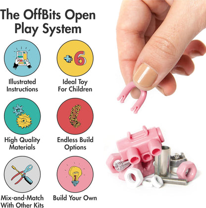 The Off Bits CareBit Build Your Own Robot Toy Construction Set, Educational Gift STEM Activities Learning Kit, Creative Build and Play Model Kit Steam Toys for 6 7 8 9 10+ Year Old Boys & Girls