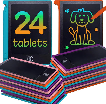 Party Favor Mini LCD Writing Tablet for Kids, 6 Pack – 4.5 Inch Mini Drawing Board. Fun and Educational for Kids that Sketch and Doodle. Perfect Goodie Bag and Gift Bag Filler, School Prize Or Gift