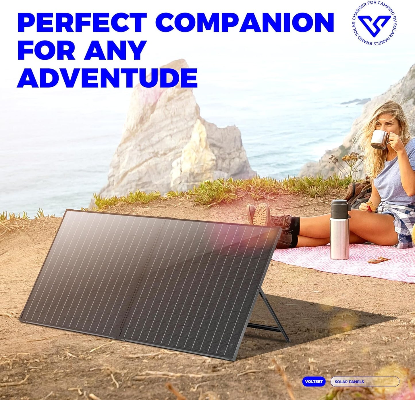Voltset 12V Solar Battery Charger - 20W Waterproof Solar Panel Kit with Smart MPPT Controller - Trickle Charger Maintainer for Car RV Boat Marine Trailer Automotive Trailer Truck Motorcycle