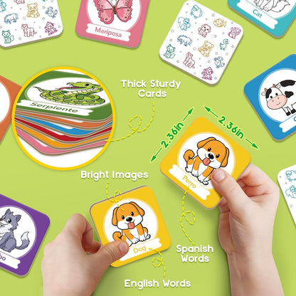 Edulok Memory Card Game, Toddler Match Game, Learn Spanish for Kids, Bilingual Flash Cards, Learning Toys for 4 Year Old, Preschool Learning Activities, Homeschool Supplies, Kindergarten Toys