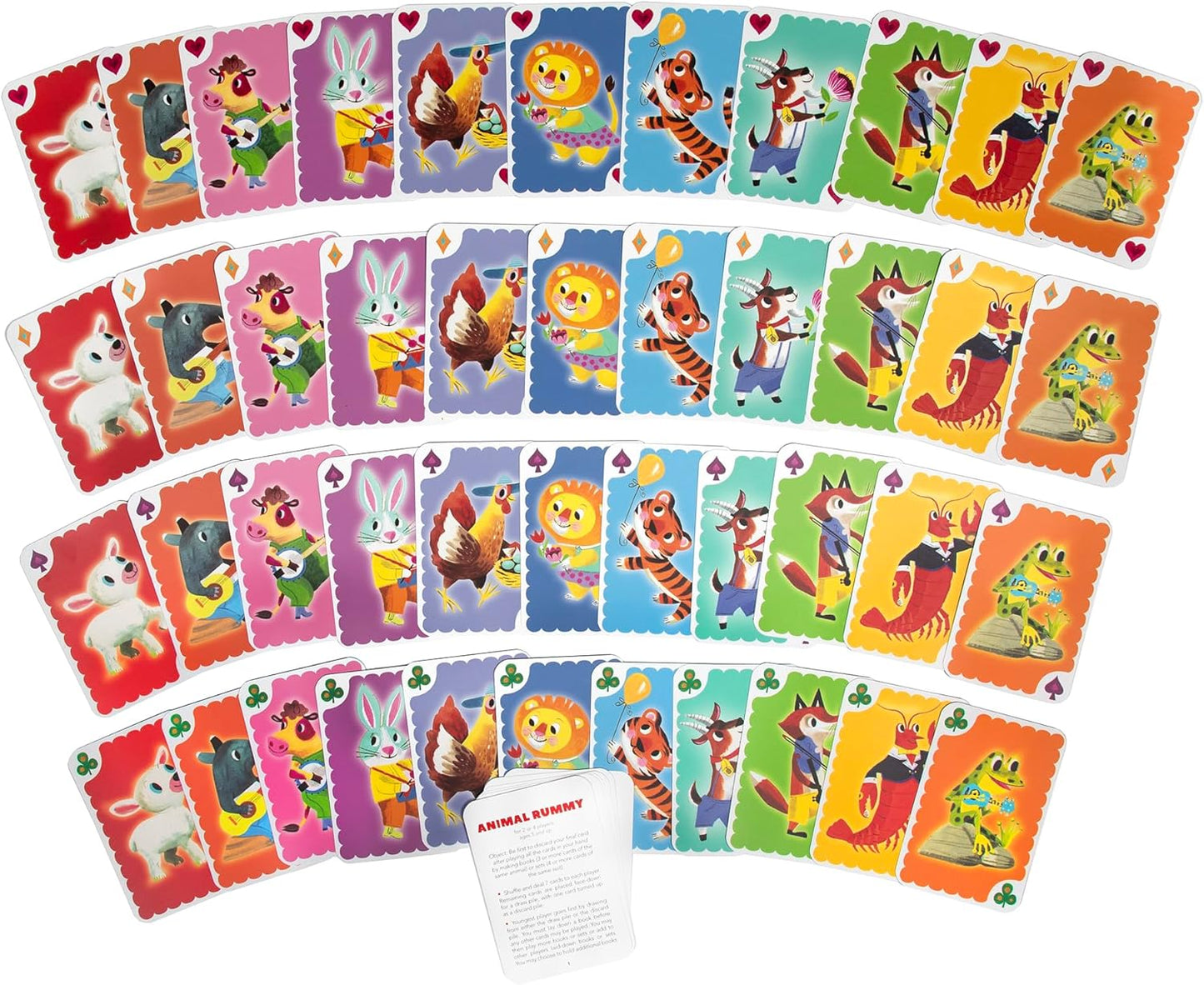 eeBoo Old Maid Playing Card Game - 50 Career Themed Cards, Classic Matching Card Game, Durable Oversized Cards, Screen-Free Fun, Ages 5+