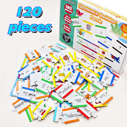 Sentence Building, Sight Word Builder Cards for Early Reading, Speech, Writing, and Language Practice for Kids Kindergarten 1st 2nd Grade Classroom