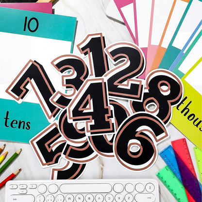 Mooliwe 21 Pcs Place Value Card for Back to School Classroom Supplies Educational Math Cards Poster Flip Chart First Day of Class Wall Decor for Elementary to Middle School Practice Counting Must Have