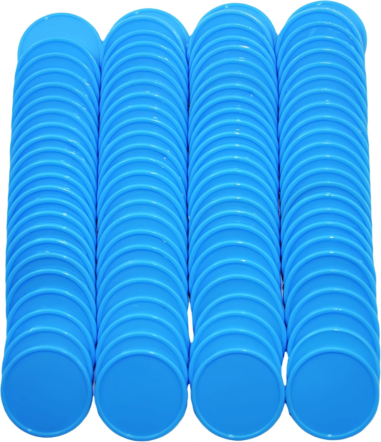 Smartdealspro Set of 100 1 Inch Opaque Plastic Learning Counters Mini Poker Chips Game Tokens with Storage Box (Pink)