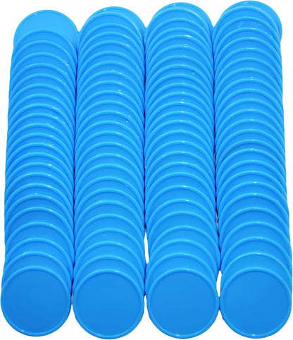 Smartdealspro Set of 100 1 Inch Opaque Plastic Learning Counters Mini Poker Chips Game Tokens with Storage Box (Pink)